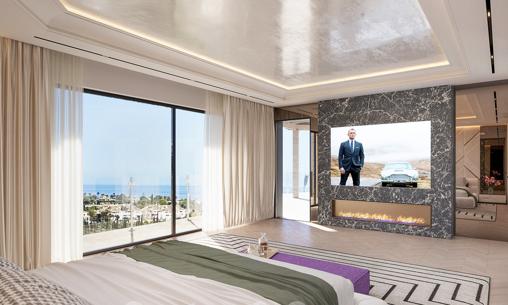 Nieuwe moderne luxevilla te koop, eerstelijns Los Flamingos Golf in Marbella - Benahavis 52808