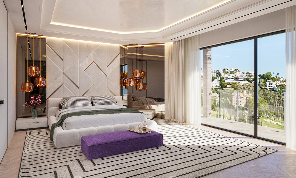 Nieuwe moderne luxevilla te koop, eerstelijns Los Flamingos Golf in Marbella - Benahavis 52809