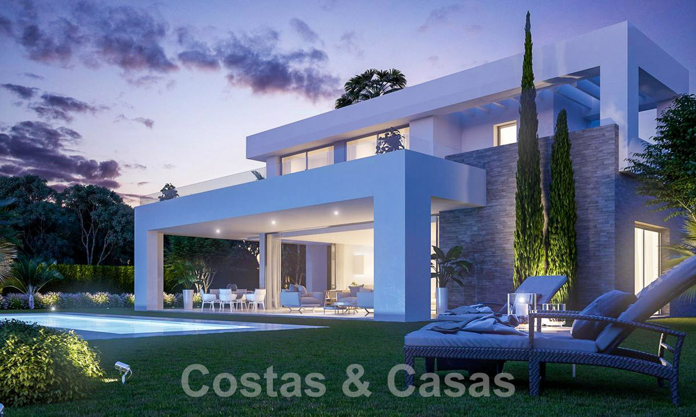 Nieuwe eigentijdse luxevilla’s te koop in een 5-sterren golfresort in Mijas, Costa del Sol 53385