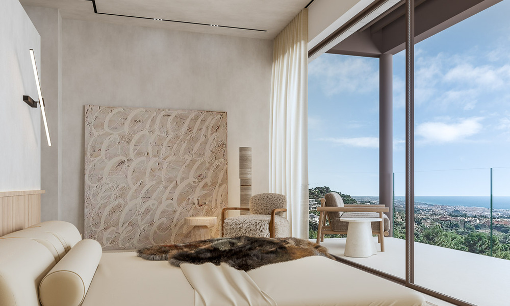 Nieuw project met 5 innovatieve, architectonische designervilla’s te koop met panoramisch zeezicht in Cascada de Camojan in Marbella 53075