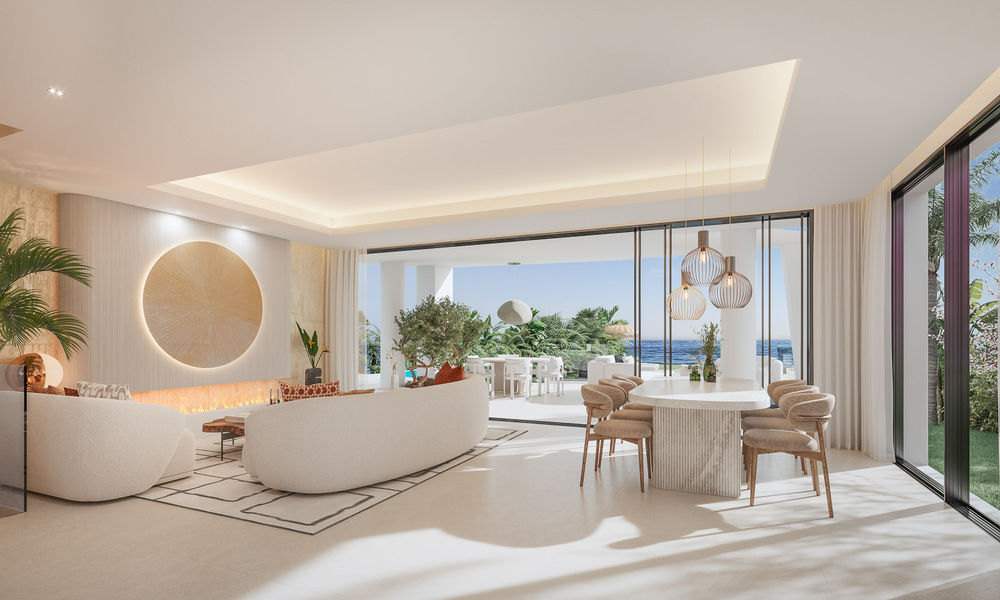 Exclusief project met 4 half-vrijstaande luxevilla’s te koop, eerstelijnsstrand, in Oost Marbella. Laatste villa, hoge korting! 53351