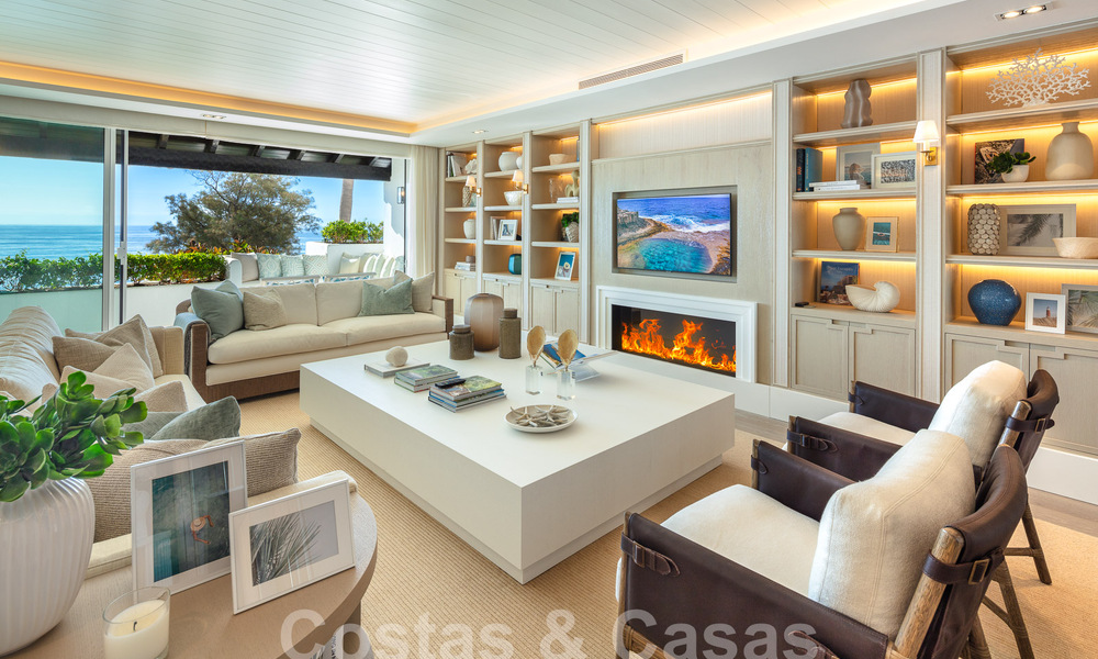 Luxueus beachfront penthouse te koop met frontaal zeezicht in Puente Romano op de Golden Mile van Marbella 55083