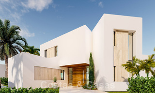 Nieuwe, moderne luxevilla’s te koop op eerstelijnsgolf met zeezicht dichtbij alle voorzieningen in Estepona stad 55732 