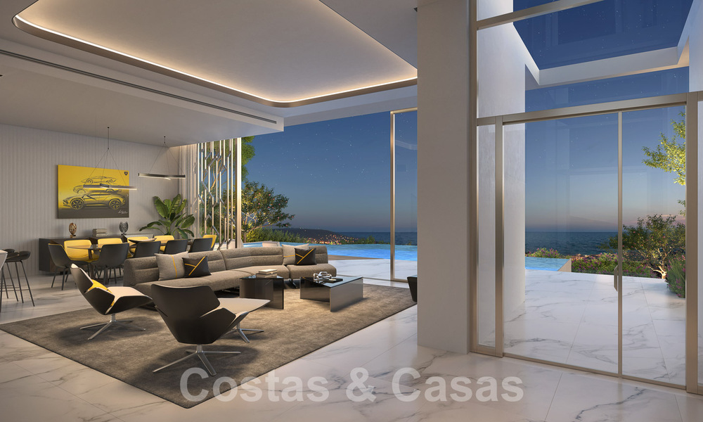 Nieuwe, architectonische luxevilla’s te koop geïnspireerd door Lamborghini i/e gated resort i/d heuvels van Marbella - Benahavis 55906