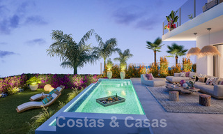 Nieuwbouwproject bestaande uit rijwoningen te koop, op een steenworp van de Golf Club in Mijas Costa, Costa del Sol 55619 