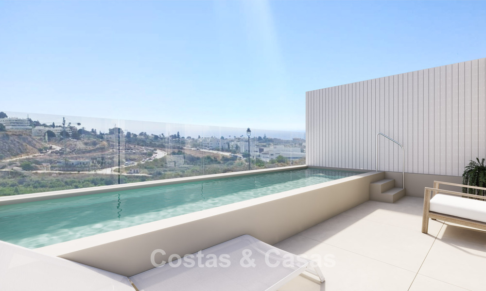 Nieuwbouwproject van 10 boutique woningen te koop met prachtig golf- en zeezicht en privézwembad ten westen van Estepona’s centrum 56280