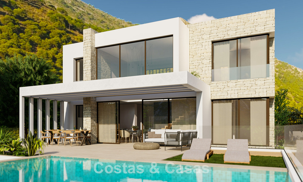 Energie efficiënte luxevilla op plan te koop met panoramisch uitzicht op zee in Mijas, Costa del Sol 56245