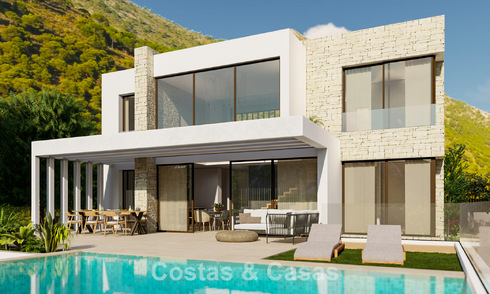 Energie efficiënte luxevilla op plan te koop met panoramisch uitzicht op zee in Mijas, Costa del Sol 56245