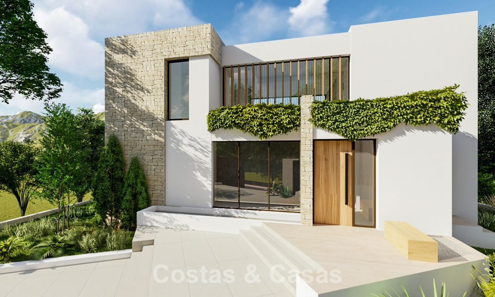 Energie efficiënte luxevilla op plan te koop met panoramisch uitzicht op zee in Mijas, Costa del Sol 56256
