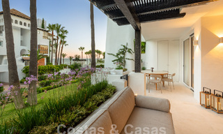 Voortreffelijk appartement te koop met zeezicht in Marina Puente Romano in Marbella 57272 
