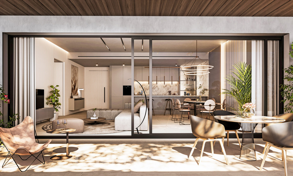 Nieuw, innovatief project met luxe appartementen te koop op loopafstand van alle voorzieningen, het centrum en het strand van San Pedro in Marbella 56838
