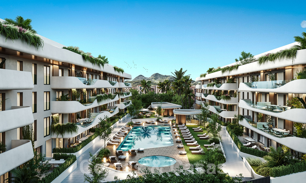 Nieuw, innovatief project met luxe appartementen te koop op loopafstand van alle voorzieningen, het centrum en het strand van San Pedro in Marbella 56846