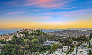 Eersteklas, luxe appartement te koop met schitterend uitzicht op zee, golf en berglandschap in Marbella - Benahavis 58436 