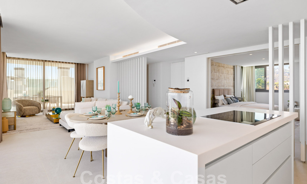 Gloednieuw, modernistisch penthouse te koop, in een exclusief golfresort in de heuvels van Marbella - Benahavis 58386