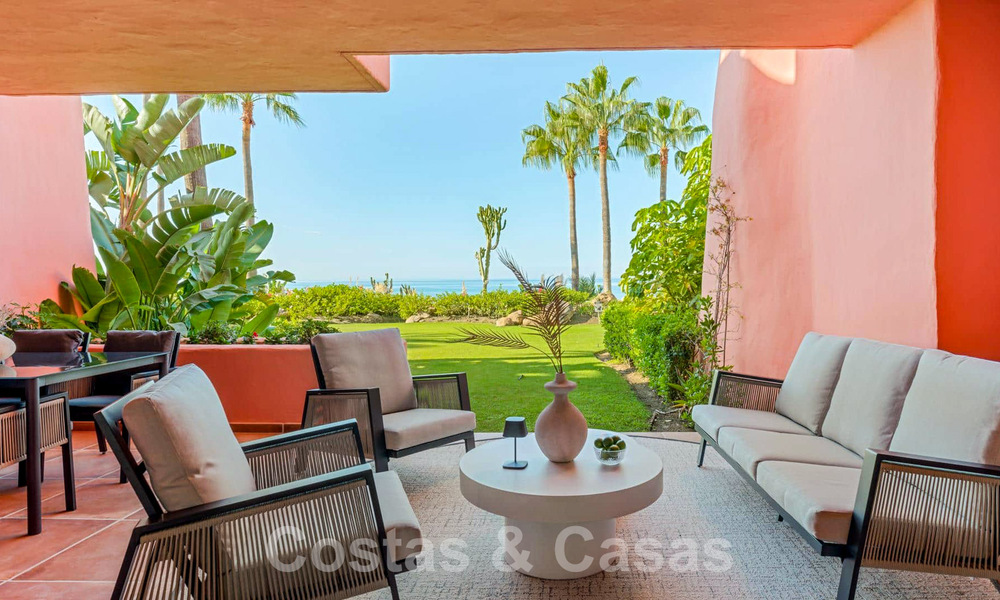 Tuinappartement te koop met open zeezicht in een iconisch strandcomplex op de New Golden Mile tussen San Pedro en Estepona 57934