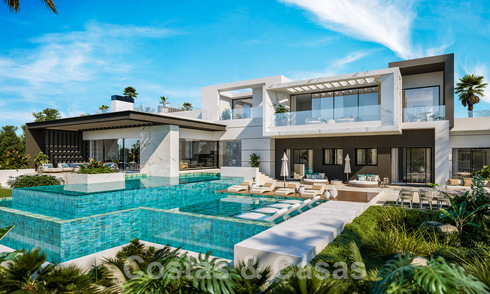 2 Majestueuze designervilla’s met geavanceerde architectuur te koop met panoramisch zeezicht in Marbella - Benahavis 57963