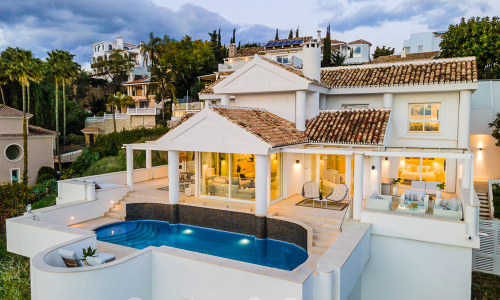 Mediterrane luxevilla met panoramisch zeezicht te koop in Nueva Andalucia’s golfvallei in Marbella 59114