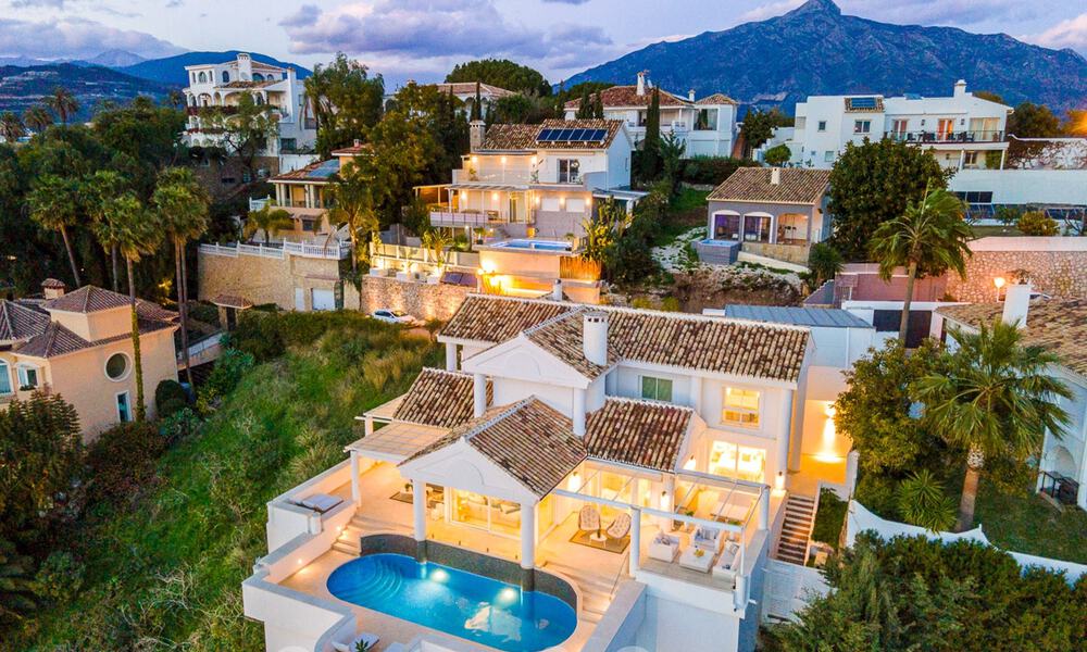 Mediterrane luxevilla met panoramisch zeezicht te koop in Nueva Andalucia’s golfvallei in Marbella 59117