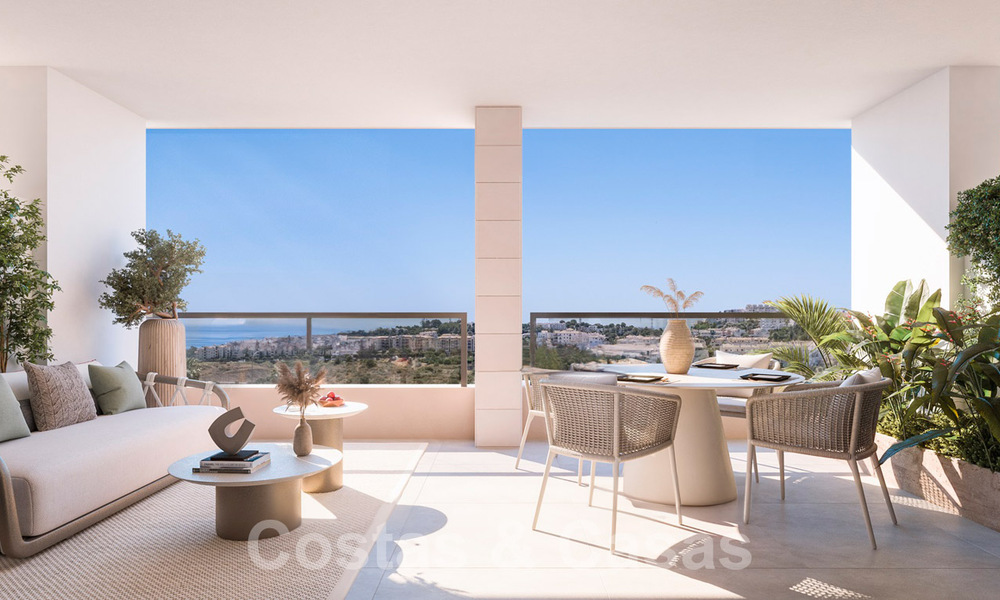 Moderne frontlinie golf appartementen met zeezicht te koop in Mijas - Costa del Sol 59479