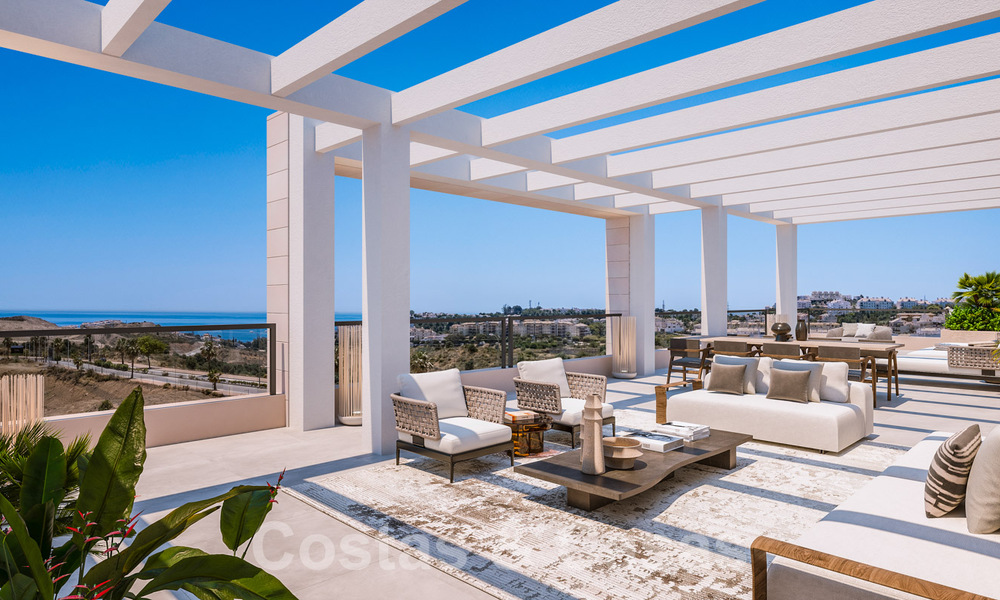 Moderne frontlinie golf appartementen met zeezicht te koop in Mijas - Costa del Sol 59486