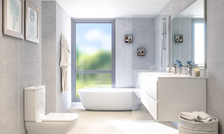 Nieuwe, moderne rijwoningen met 4 slaapkamers te koop in een eersteklas golfresort in San Roque, Costa del Sol 792490 