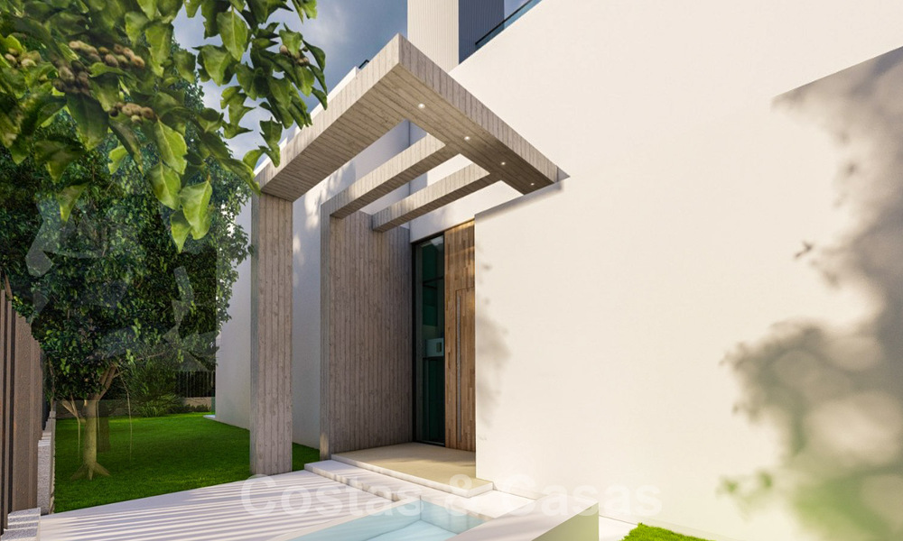Nieuw project met luxueuze villa te koop, in een afgesloten en beveiligde woonwijk op wandelafstand van voorzieningen in Nueva Andalucia, Marbella 60852