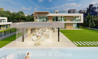 Nieuw project met luxueuze villa te koop, in een afgesloten en beveiligde woonwijk op wandelafstand van voorzieningen in Nueva Andalucia, Marbella 60857 