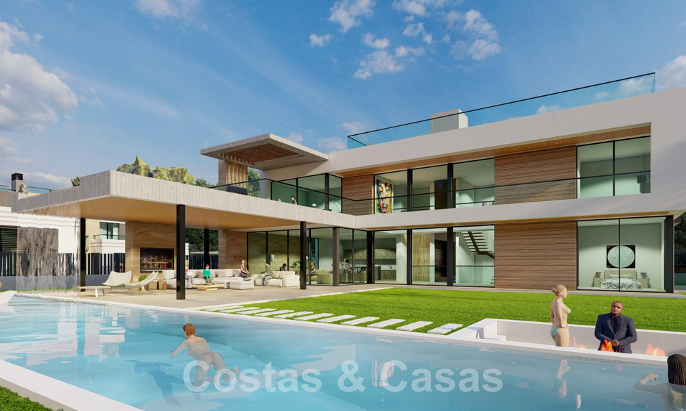 Nieuw project met luxueuze villa te koop, in een afgesloten en beveiligde woonwijk op wandelafstand van voorzieningen in Nueva Andalucia, Marbella 60858