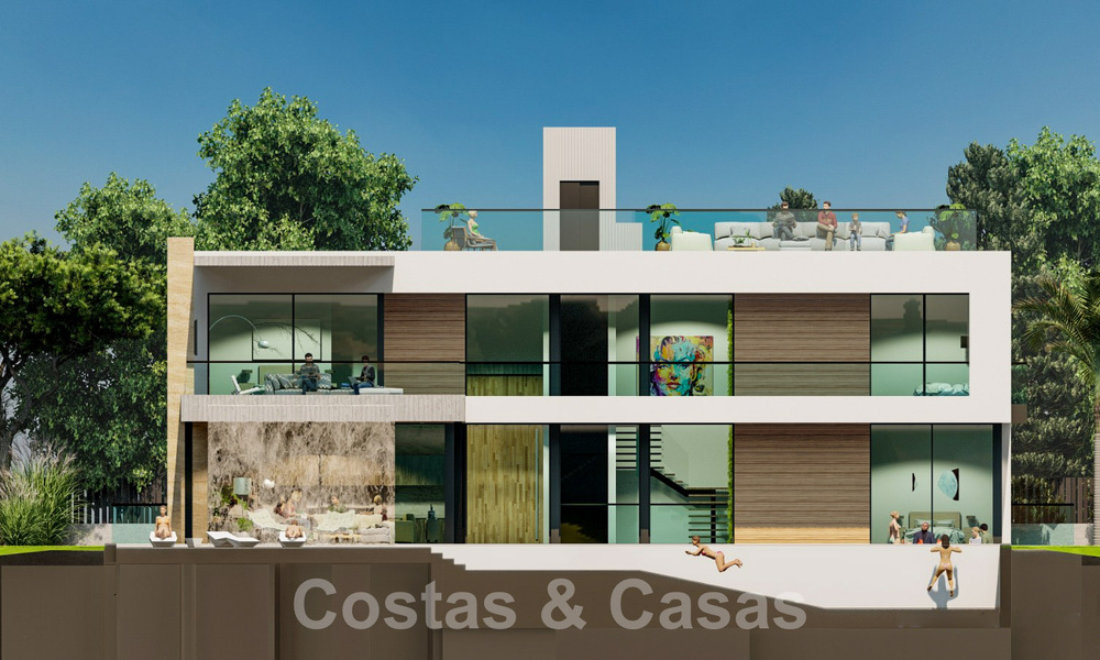 Nieuw project met luxueuze villa te koop, in een afgesloten en beveiligde woonwijk op wandelafstand van voorzieningen in Nueva Andalucia, Marbella 60861
