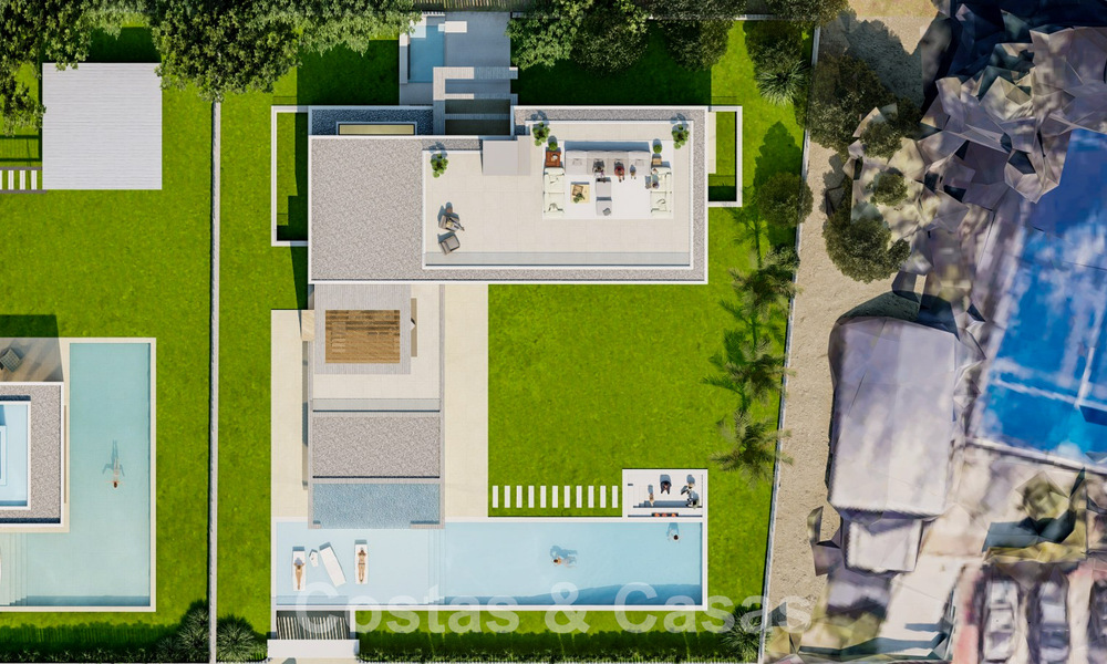 Nieuw project met luxueuze villa te koop, in een afgesloten en beveiligde woonwijk op wandelafstand van voorzieningen in Nueva Andalucia, Marbella 60863