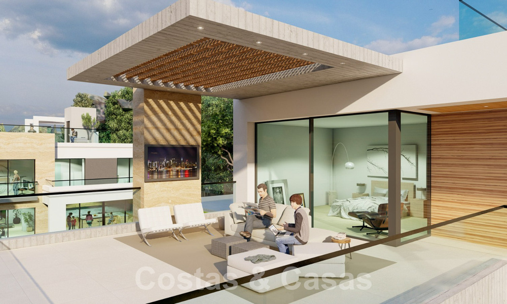 Nieuw project met luxueuze villa te koop, in een afgesloten en beveiligde woonwijk op wandelafstand van voorzieningen in Nueva Andalucia, Marbella 60868