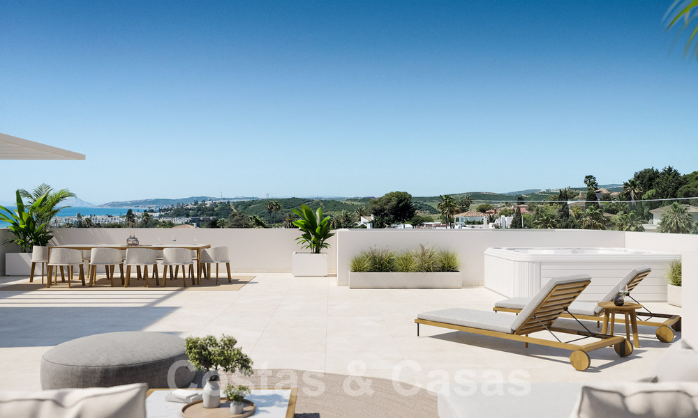Nieuwbouwproject van duurzame woningen te koop, met een schitterend zeezicht, nabij Estepona centrum 61299