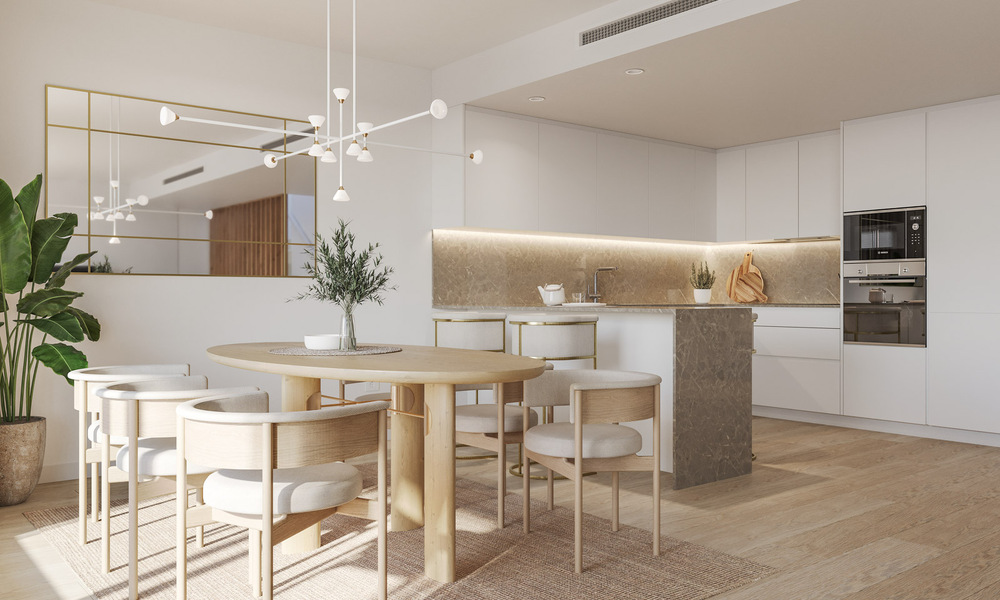 Nieuwbouwproject van duurzame woningen te koop, met een schitterend zeezicht, nabij Estepona centrum 61302