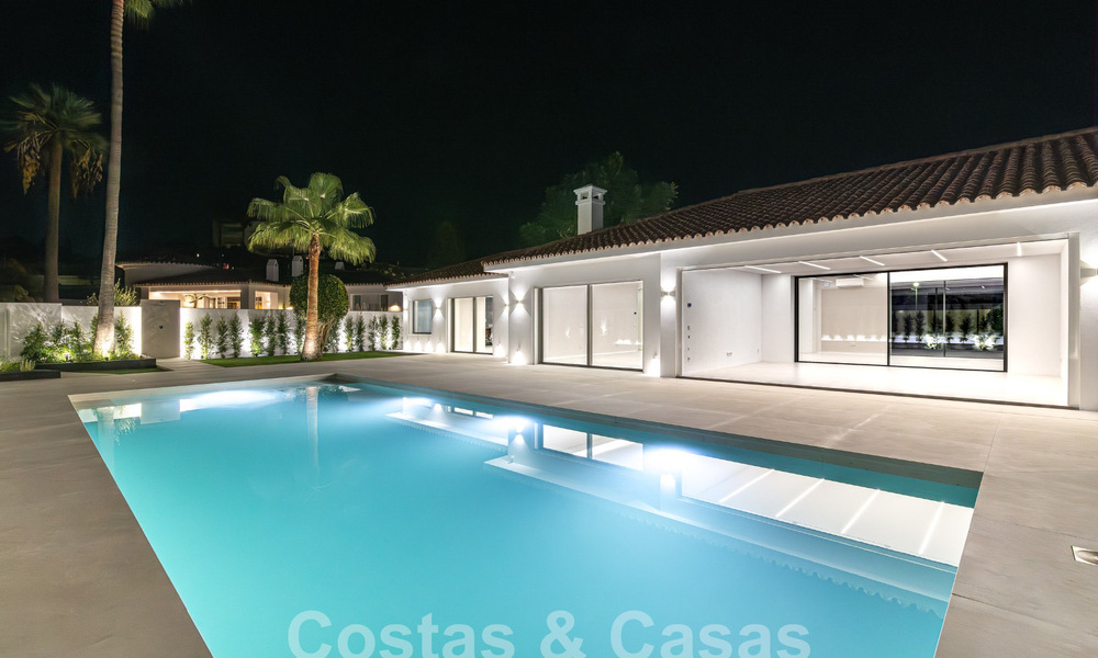 Nieuwe, gelijkvloerse moderne mediterrane villa te koop, eerstelijns golf, vlak bij San Pedro - Marbella 62532