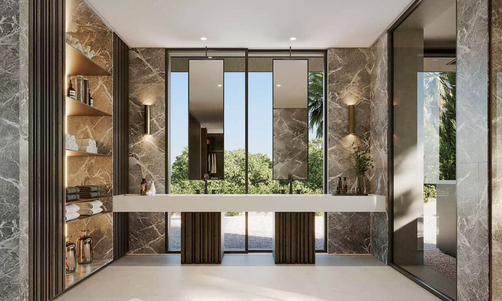 Bouwperceel met een project voor een innovatieve designervilla te koop op eerstelijns golf, in een afgesloten en beveiligde woonwijk in Nueva Andalucia, Marbella 62569