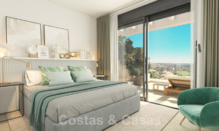 Moderne nieuwbouwappartementen te koop met zeezicht en op een steenworp v/d golfbaan in Mijas, Costa del Sol 62591 