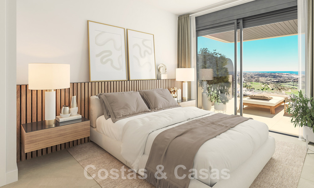 Moderne nieuwbouwappartementen te koop met zeezicht en op een steenworp v/d golfbaan in Mijas, Costa del Sol 62592