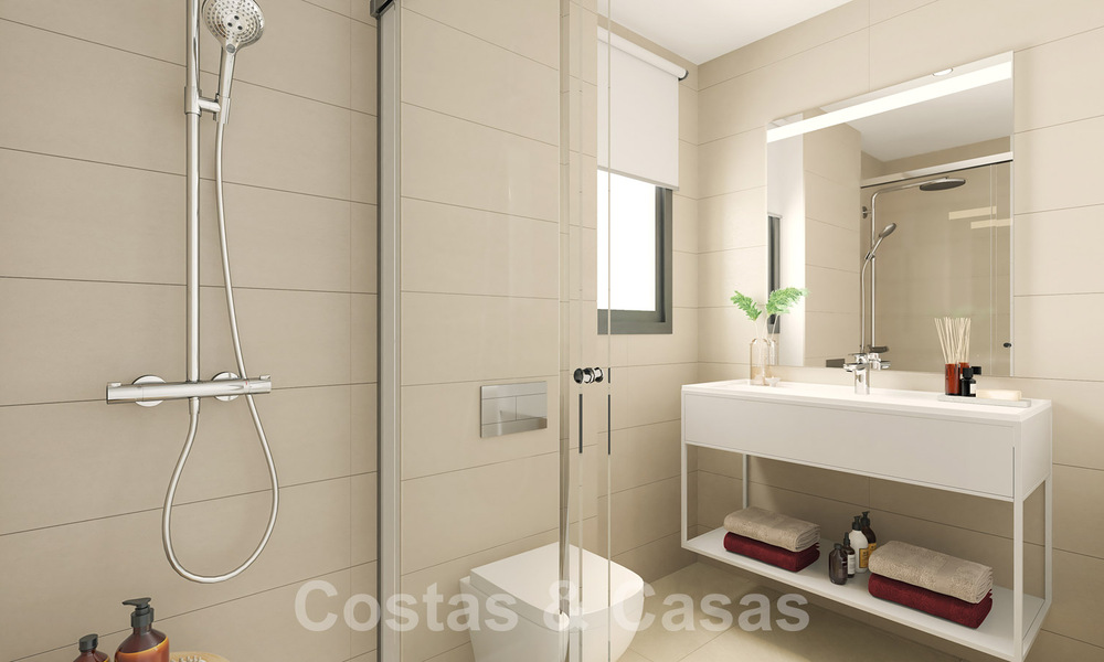 Moderne nieuwbouwappartementen te koop met zeezicht en op een steenworp v/d golfbaan in Mijas, Costa del Sol 62593