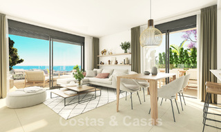 Moderne nieuwbouwappartementen te koop met zeezicht en op een steenworp v/d golfbaan in Mijas, Costa del Sol 62594 