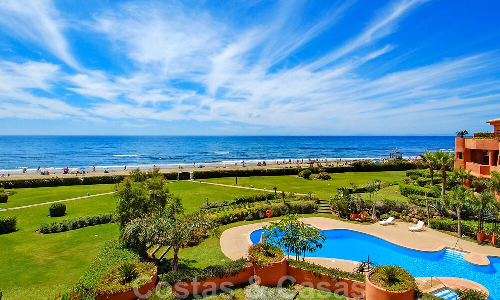 Kwalitatief gerenoveerd, immens penthouse te koop in een eerstelijnsstrand complex ten oosten van Marbella centrum 63076