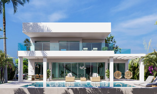Nieuwe, moderne villa te koop op een steenworp van het strand en alle voorzieningen in San Pedro, Marbella 63568 