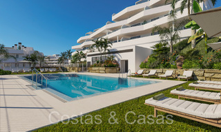 Nieuwe, eigentijdse appartementen met panoramisch zeezicht te koop in een gated wooncomplex nabij Estepona centrum 63802 