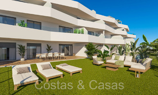 Nieuwe, eigentijdse appartementen met panoramisch zeezicht te koop in een gated wooncomplex nabij Estepona centrum 63803 