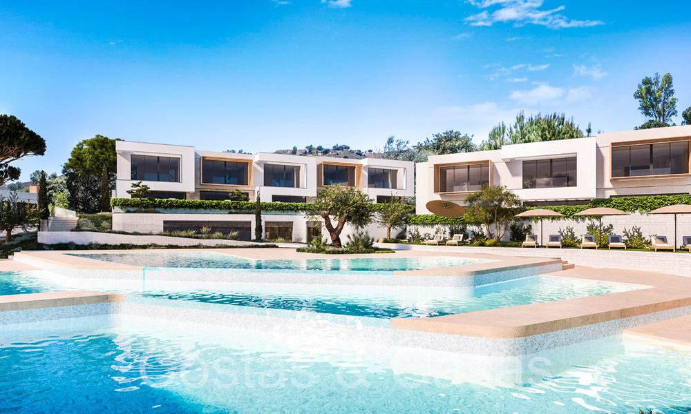 Nieuw project met moderne luxewoningen te koop grenzend aan de golfbaan in Mijas, Costa del Sol 64608