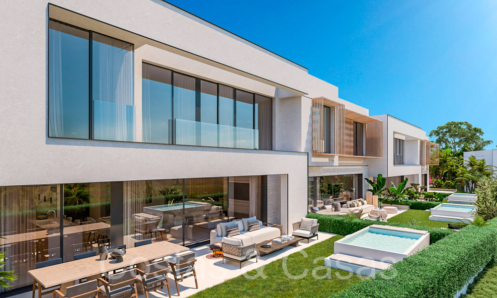 Nieuw project met moderne luxewoningen te koop grenzend aan de golfbaan in Mijas, Costa del Sol 64612