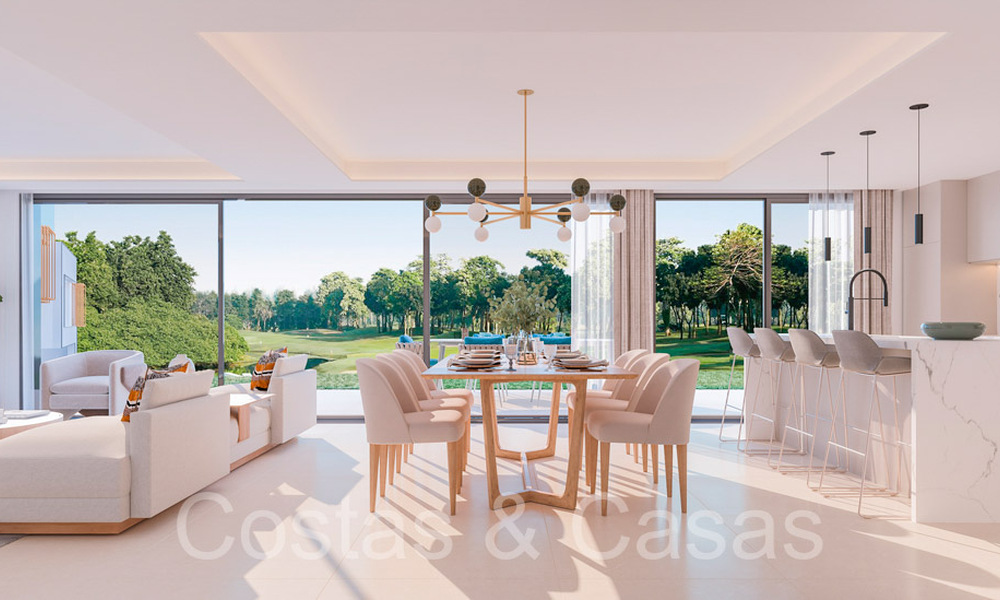 Nieuw project met moderne luxewoningen te koop grenzend aan de golfbaan in Mijas, Costa del Sol 64616