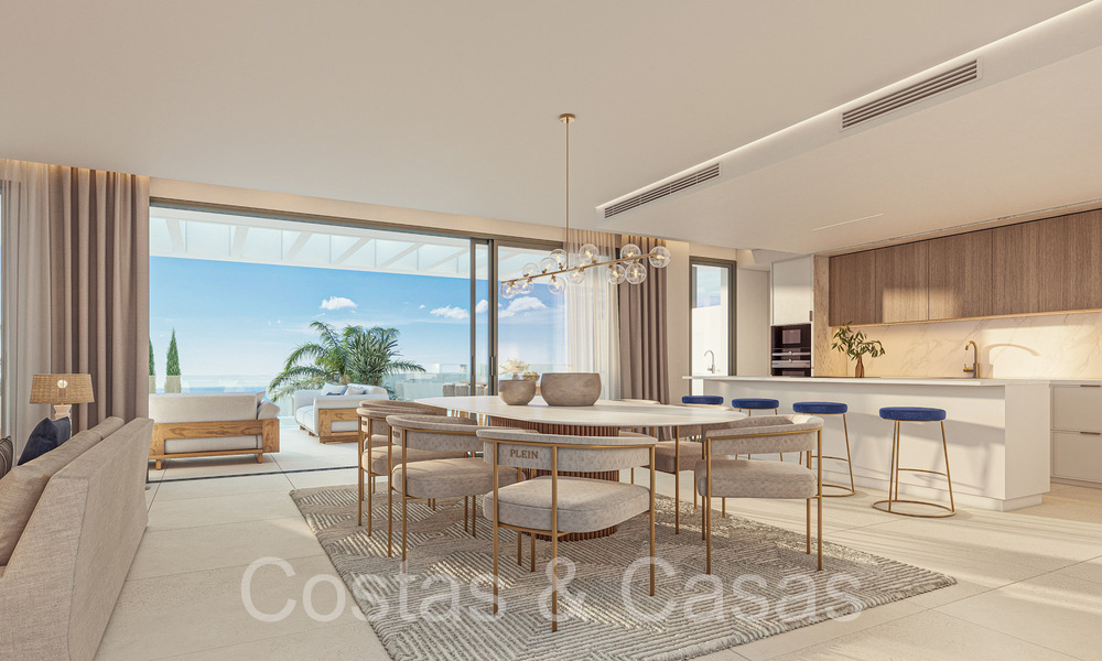 Prestigieuze nieuwbouwappartementen direct aan de golfbaan te koop, met zee- en golfzicht, Oost-Marbella 64743