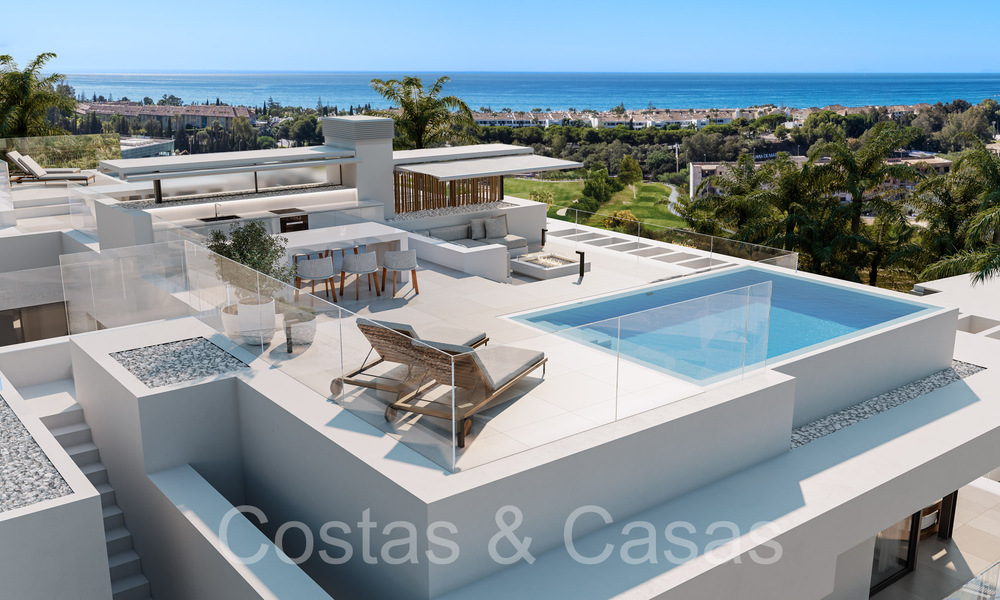 Prestigieuze nieuwbouwappartementen direct aan de golfbaan te koop, met zee- en golfzicht, Oost-Marbella 64754