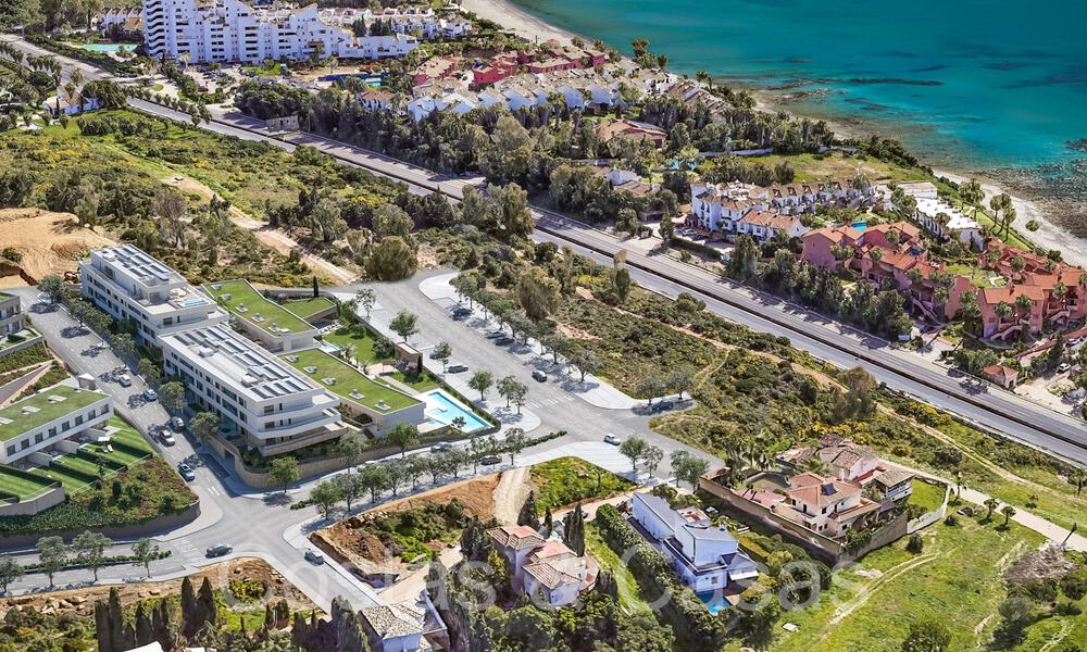 Nieuwbouwproject van duurzame appartementen met panoramisch zeezicht te koop, nabij Estepona centrum 64695