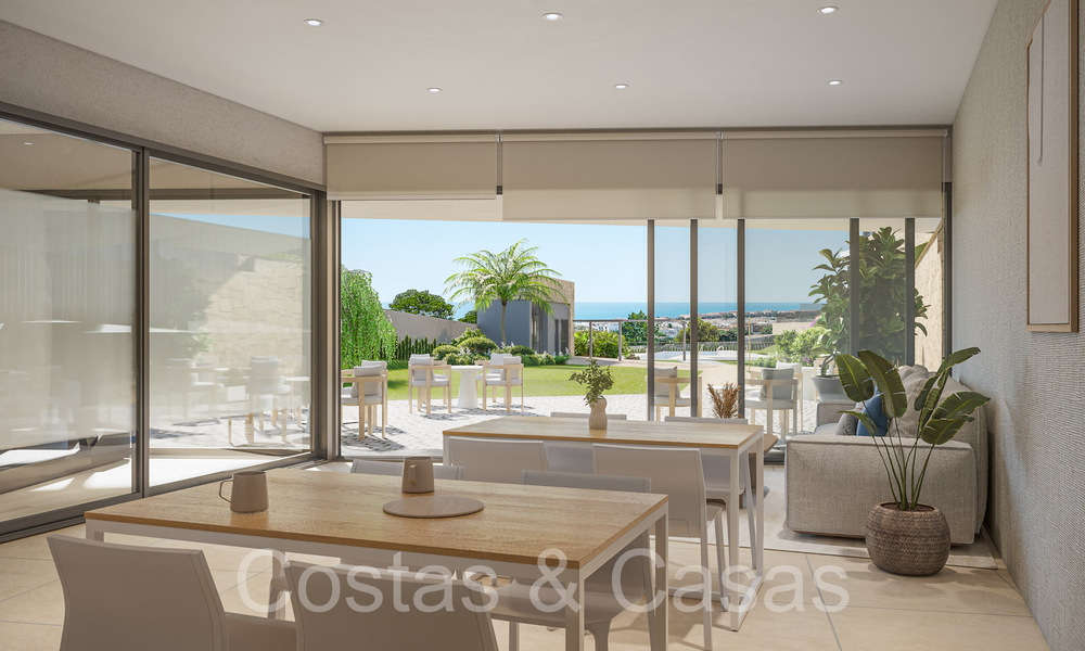 Nieuwbouwproject van duurzame appartementen met panoramisch zeezicht te koop, nabij Estepona centrum 64703